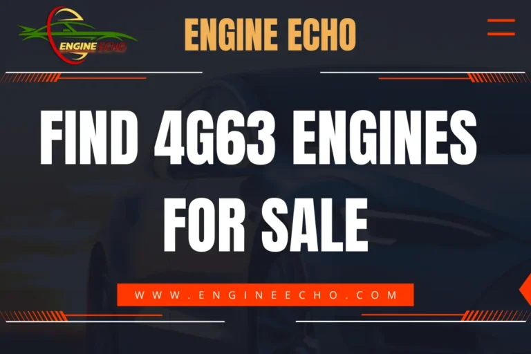 Find 4G63 Engines for Sale - Engine Echo banner with website link www.engineecho.com