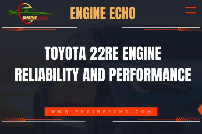 Toyota 22RE Engine Reliability and Performance - Engine Echo logo displayed on a banner with a dark background.