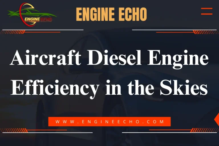 Banner image featuring the title 'Aircraft Diesel Engine Efficiency in the Skies' over a blurred background of a car, with the Engine Echo logo and website URL.