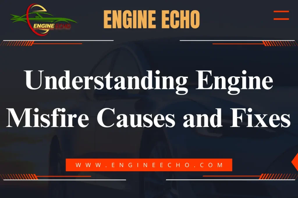 Banner image for Engine Echo with the title 'Understanding Engine Misfire Causes and Fixes' displayed in bold white text over a dark background, featuring a subtle image of a car.